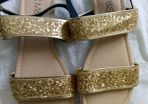 New girls/ladies gold sandals