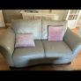 Natuzzi Greige Leather Sofa 3 & 2 Seater Image 2
