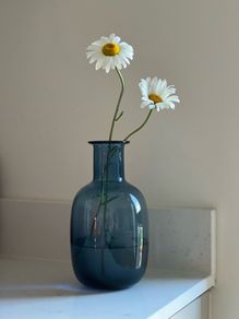 blue ikea vase