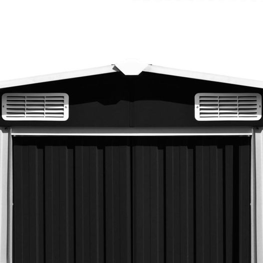Garden Shed 257x489x181 cm Metal Anthracite