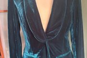 Biba and Tess Stunning Green Velvet Jacket - Size 8