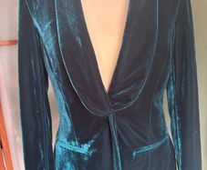 Biba and Tess Stunning Green Velvet Jacket - Size 8