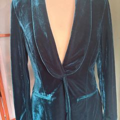 Biba and Tess Stunning Green Velvet Jacket - Size 8