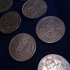 English Sixpence Various Dates.