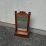 Vintage wood box and mirror postage possible Image 2