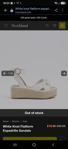 White knot flatform sandals