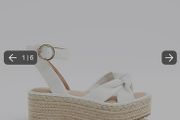 White knot flatform sandals