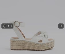 White knot flatform sandals