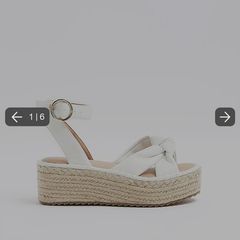 White knot flatform sandals
