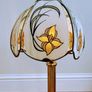 Vintage brass lamp with a Hollywood shade Image 2