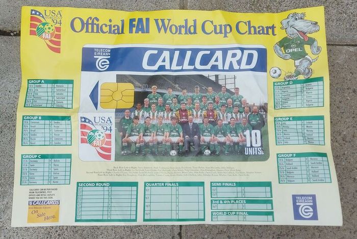 Vintage 1994 FAI world cup chart