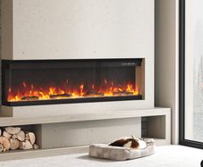 NEW Electric Fireplace Inserts, Recessed and Wall Mounted Fireplace Heater, Linear Fireplace/Thermostat, Remote & Touch Screen, Multicolor Flame, Timer,