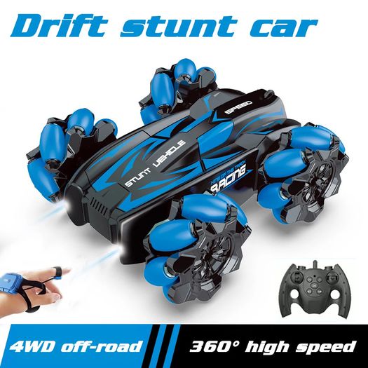 F1 Drift RC Car With Led Lights Music 2.4G Glove Gesture Radio Remote Control Spray Stunt Car 4WD Electric Children Toys
