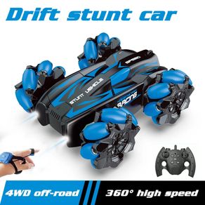 F1 Drift RC Car With Led Lights Music 2.4G Glove Gesture Radio Remote Control Spray Stunt Car 4WD Electric Children Toys