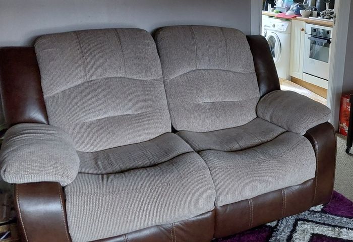 Reclining 2 seater couch - 2 arm chairs