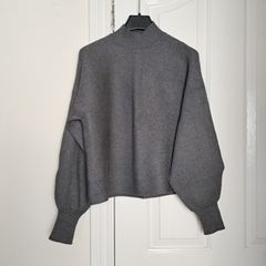 Bershka Grey High Neck Sweater Jumper Size XS