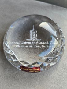 Clarinbridge Crystal Paperweight - NUIG University of Ireland