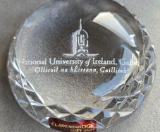 Clarinbridge Crystal Paperweight - NUIG University of Ireland