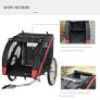 Dog Bike Trailer, Metal Pet Cart Carrier for Bicycle Kit Water Resistant with Safety Harness, Reflectors, for Large Dogs Image 4
