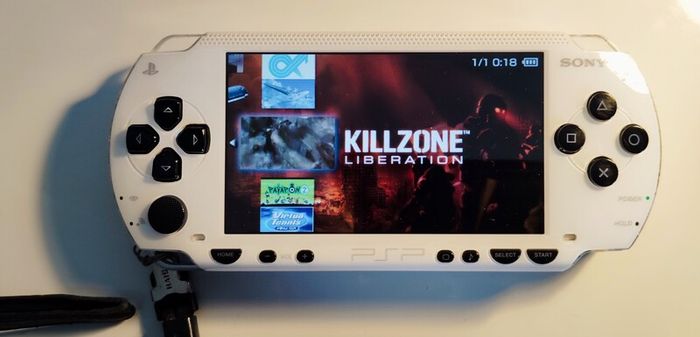 PSP 1004 White Modded 2 Batteries Original OSTENT new 64gb original charger