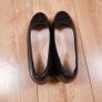 Clarks Black Leather Round Toe Comfort Block Heel Pumps 3UK/36.5EU/22cm Image 8