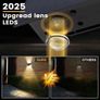 Solar Fence Lights Outdoor Garden, Warm White, Up & Down Solar Wall Lights Outdoor, Waterproof, 120 Lumens Bright Dusk to Dawn for Yard/Pool/Porch - 2 Pack Image 6
