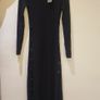 Mint Velvet Long Ribbed Black Dress Image 2