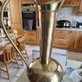 Vintage XXX Large Pitcher,Vase,30 INCHES Tall Etched Hammered Brass Floor Stand Pitcher,Solid Brass Home Decor Image 6