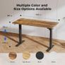 Electric Standing Desk, 140 x 60 cm Height Adjustable Sit Stand Desks with Splice Board and Memory Smart Pannel, Home Office Desk, Brown Image 2