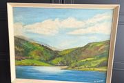 Mid Century Original Oil Painting on Board Signed E Graham