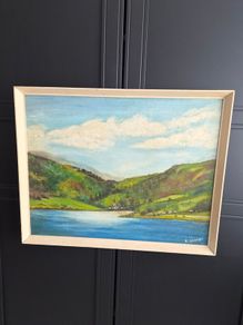 Mid Century Original Oil Painting on Board Signed E Graham