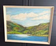 Mid Century Original Oil Painting on Board Signed E Graham
