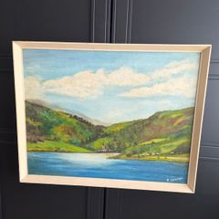 Mid Century Original Oil Painting on Board Signed E Graham