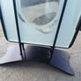 Mid Century Glass Vase/Metal Frame Image 3