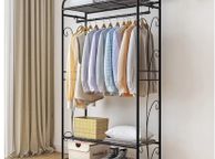 main image for ad BRAND NEW Black Metal Garment Rack Stand for Bedroom with Storage Shelves 2 Shelf