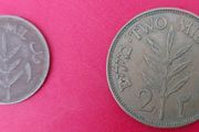 Palestine 1937 1Mls  and 1942 2 Mils Coins