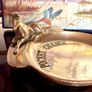 Vintage "Pocket Change" Embossed Brass Coin Trinket Valet Dish Desk Tray Money Pin Dish Image 4