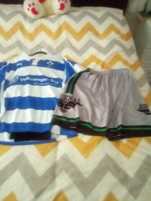 Rugby.  Jersey.  And.  Football.  Shorts