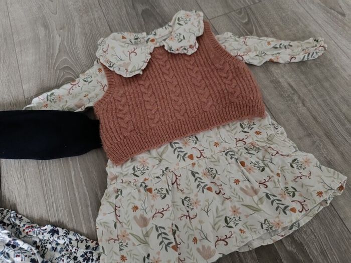 Baby girl dresses w vests 9-12M