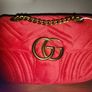 Red Stunning Velvet GG Marmont Shoulder Bag - perfect for Valentine's day Image 3