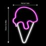 DISCOUNT CODE IN DESCRIPTION Neon Ice Cream Light Neon Ice Cream Sign Neon Wall Lights 3 AA Battery/USB Operated Pink Neon Signs Neon Signs for Wall LED Neon Lights for Bedroom Neon Light Signs Neon Strip Lights for Gift Image 3
