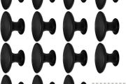 NEW SALE | 15PCS Black Drawer Knobs 30mm, Cabinet Door Knobs Black Solid Kitchen Cupboard Round Door Handles
