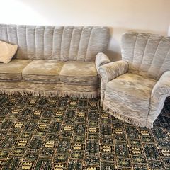 Suite of Furniture and Arm Chairs