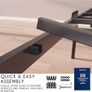 Double Bed Frames Metal 135 x 190 with Storage 35 cm - Sturdy and 20min Easy Assembly Bed Frames - Large Storage Image 3