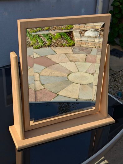 Large Bevelled Dressing Table Swing Mirror - 50 x 48cm