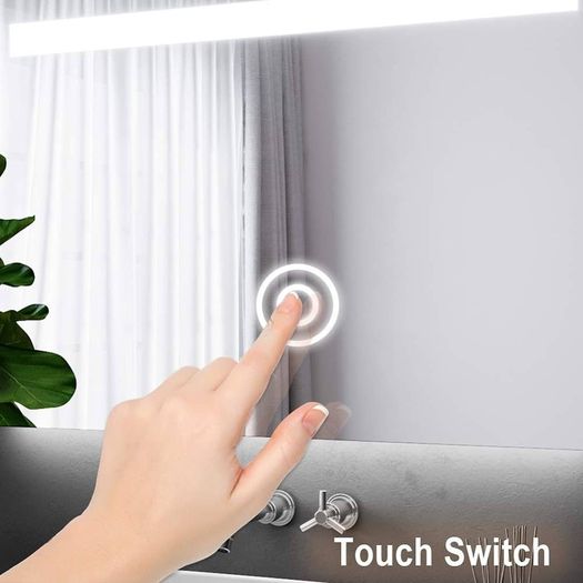NEW SALE | 600x500mm Bathroom Mirror With Lights, Horizontal Vertical/Sensor Switch LED Illuminated Bath Vanity Wall-Mounted Mirrors