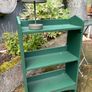 Vintage Green Wood Book Shelf Image 5