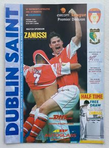 2001 St. Patrick's Athletic v Shelbourne - League of Ireland Premier Division Programme