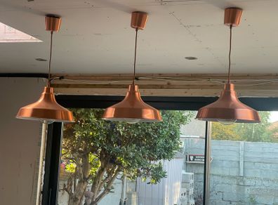 Copper pendant lights
