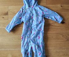 Regatta Waterproof Puddle Suit Blue Unicorn age 3-4